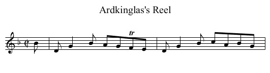 Ardkinglas's Reel - staff notation