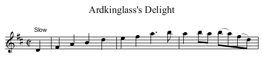 Ardkinglass's Delight - staff notation