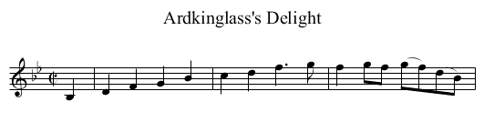 Ardkinglass's Delight - staff notation
