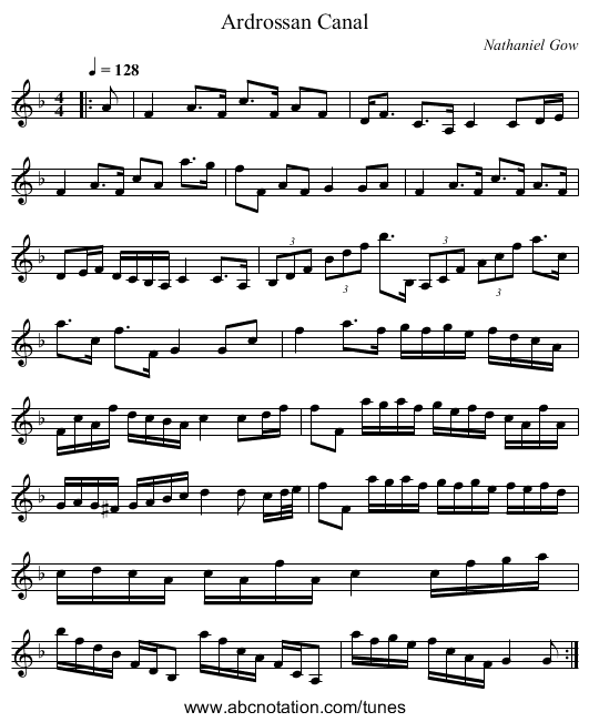 Ardrossan Canal - staff notation