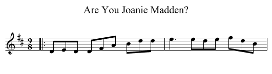 Are You Joanie Madden? - staff notation