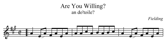 Are You Willing? - staff notation