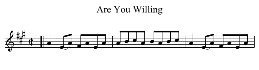 Are You Willing - staff notation