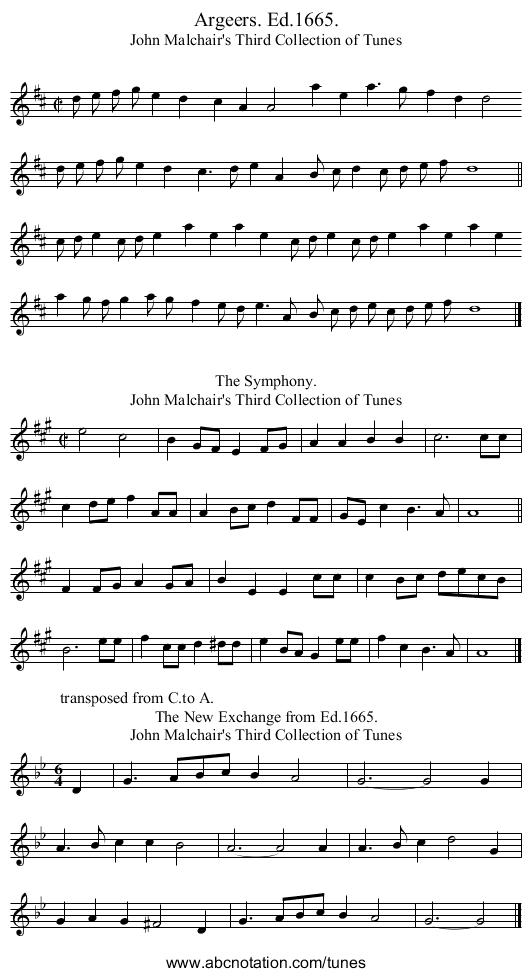 Argeers. Ed.1665. - staff notation
