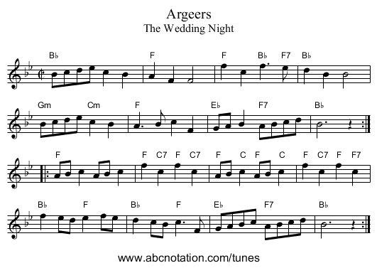 Argeers - staff notation