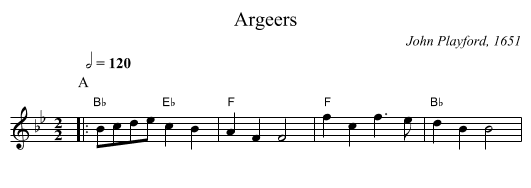 Argeers - staff notation