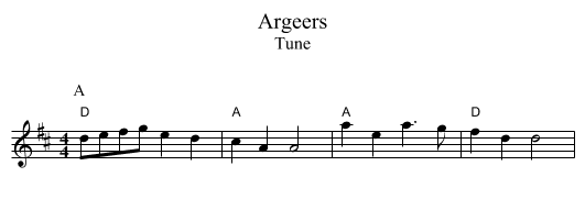 Argeers - staff notation