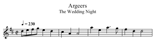 Argeers - staff notation