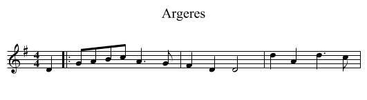 Argeres - staff notation