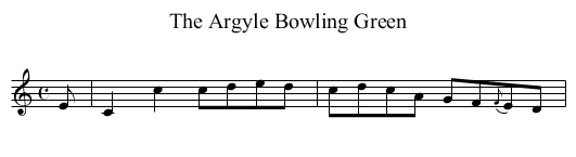 Argyle Bowling Green, The - staff notation