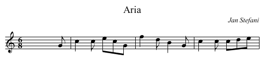 Aria - staff notation
