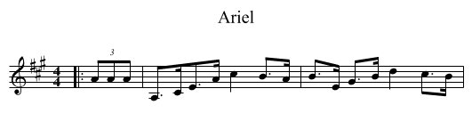 Ariel - staff notation