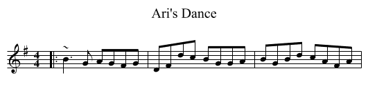 Ari's Dance - staff notation