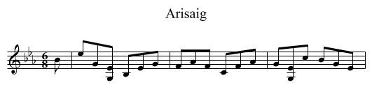 Arisaig - staff notation