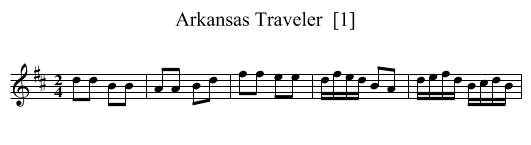 Arkansas Traveler  [1] - staff notation