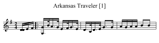 Arkansas Traveler [1] - staff notation
