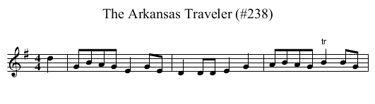 Arkansas Traveler (#238), The - staff notation