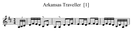 Arkansas Traveller  [1] - staff notation