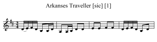 Arkanses Traveller [sic] [1] - staff notation