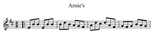 Arnie's - staff notation
