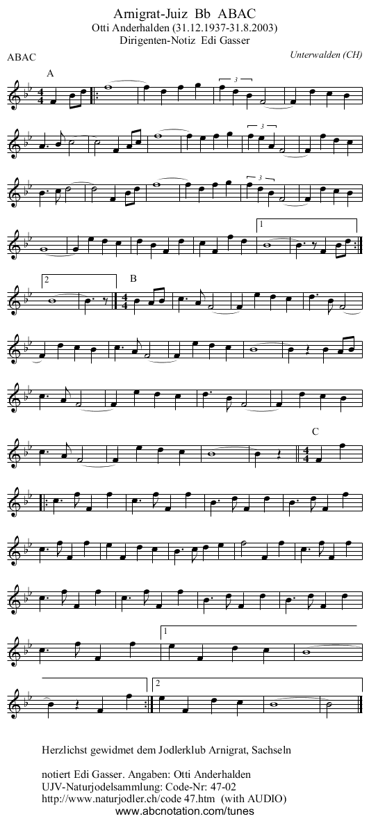 Arnigrat-Juiz Bb ABAC - staff notation