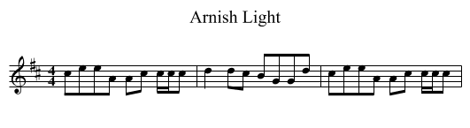 Arnish Light - staff notation