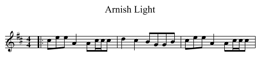 Arnish Light - staff notation