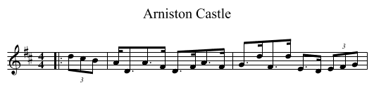 Arniston Castle - staff notation