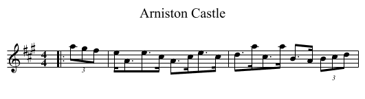 Arniston Castle - staff notation