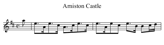 Arniston Castle - staff notation