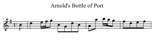 Arnold's Bottle of Port - staff notation