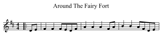 Around The Fairy Fort - staff notation