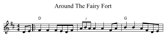 Around The Fairy Fort - staff notation