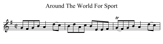 Around The World For Sport - staff notation