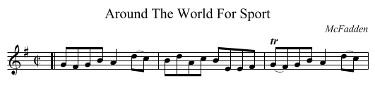 Around The World For Sport - staff notation