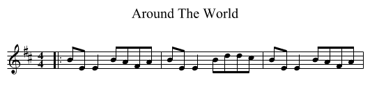 Around The World - staff notation