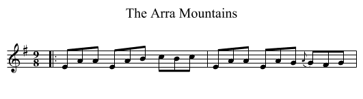 Arra Mountains, The  - staff notation