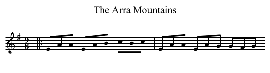 Arra Mountains, The  - staff notation