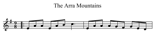 Arra Mountains, The  - staff notation