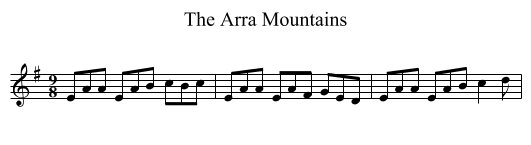 Arra Mountains, The  - staff notation