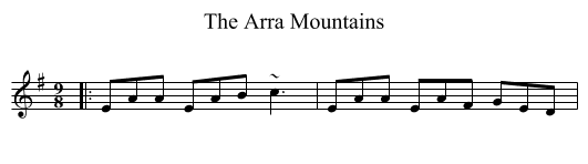 Arra Mountains, The  - staff notation