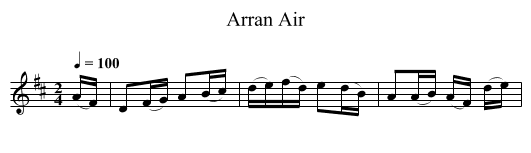 Arran Air - staff notation