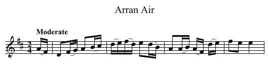 Arran Air - staff notation