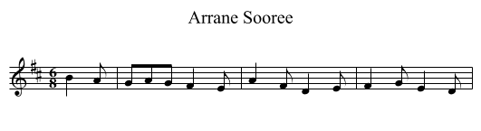 Arrane Sooree - staff notation