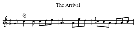 Arrival, The - staff notation