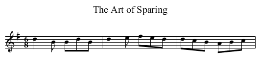 Art of Sparing, The - staff notation