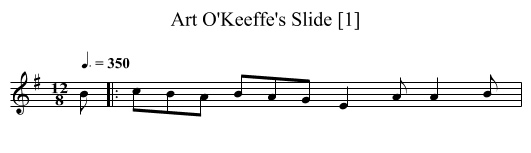 Art O'Keeffe's Slide [1] - staff notation
