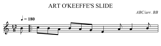 ART O'KEEFFE'S SLIDE - staff notation