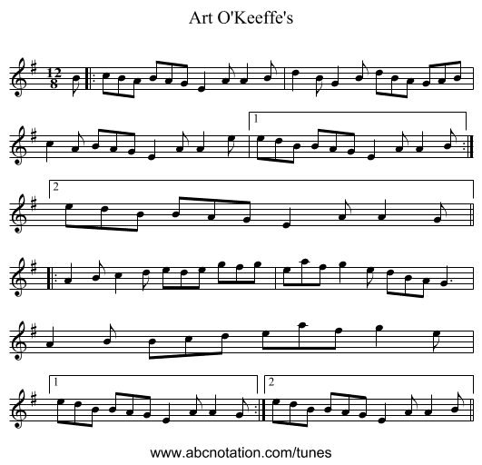Art O'Keeffe's - staff notation
