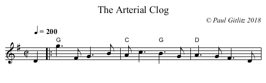 Arterial Clog, The - staff notation